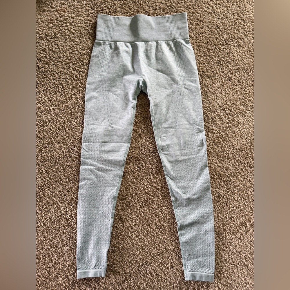 Gymshark Seamless Leggings Small‎ Light Blue High Waisted Workout Leggings